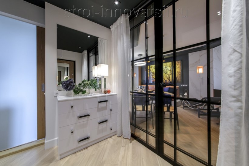 Раздвижная перегородка в прихожей