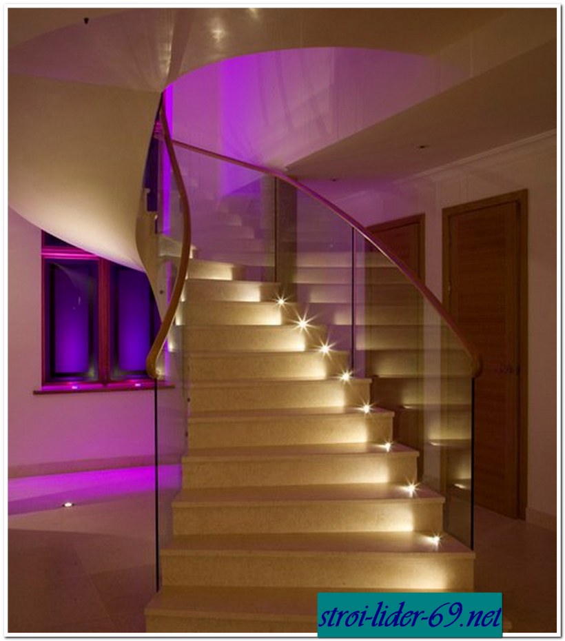 Подсветка лестницы в доме