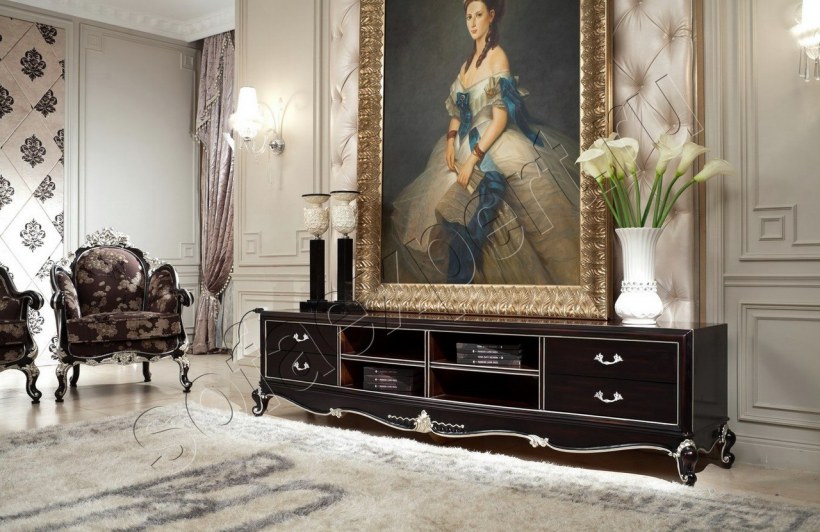 Тумба под ТВ Неоклассика орех
