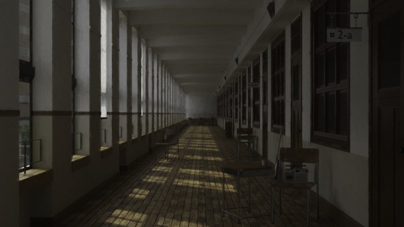 Тёмный коридор школы