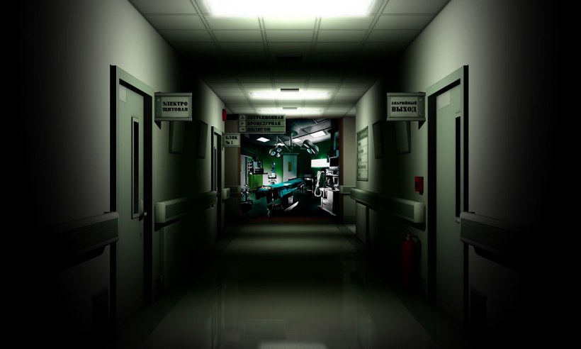 Темный коридор больницы