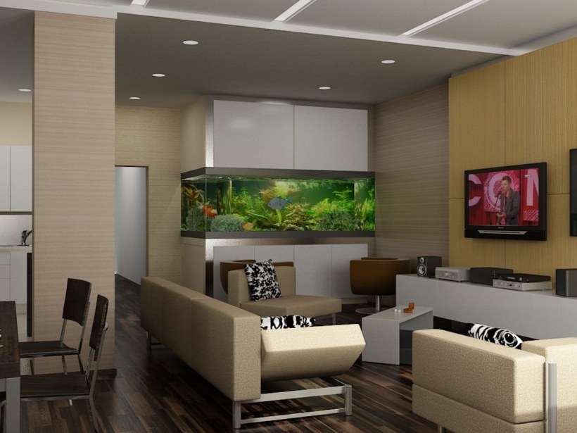 Аквариум в интерьере