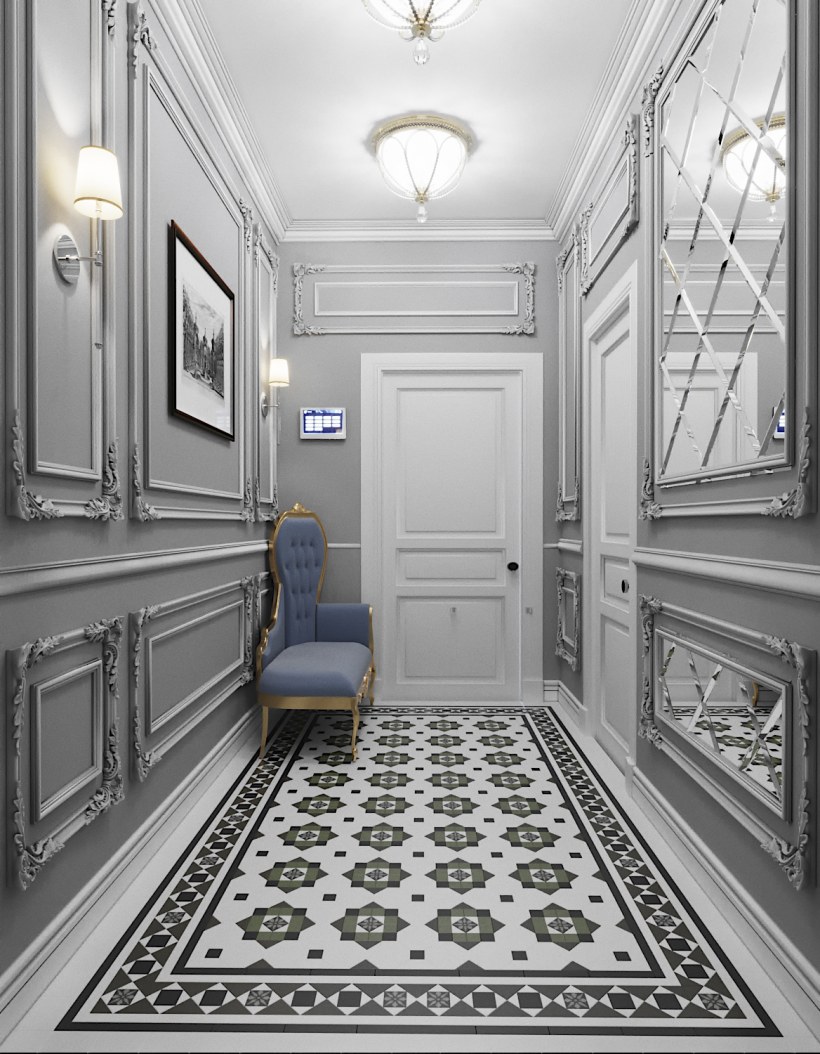 Современная классика спальня 3д дизайн