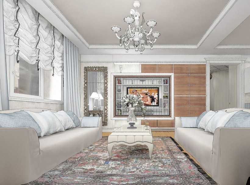 Гостиная в классическом английском стиле