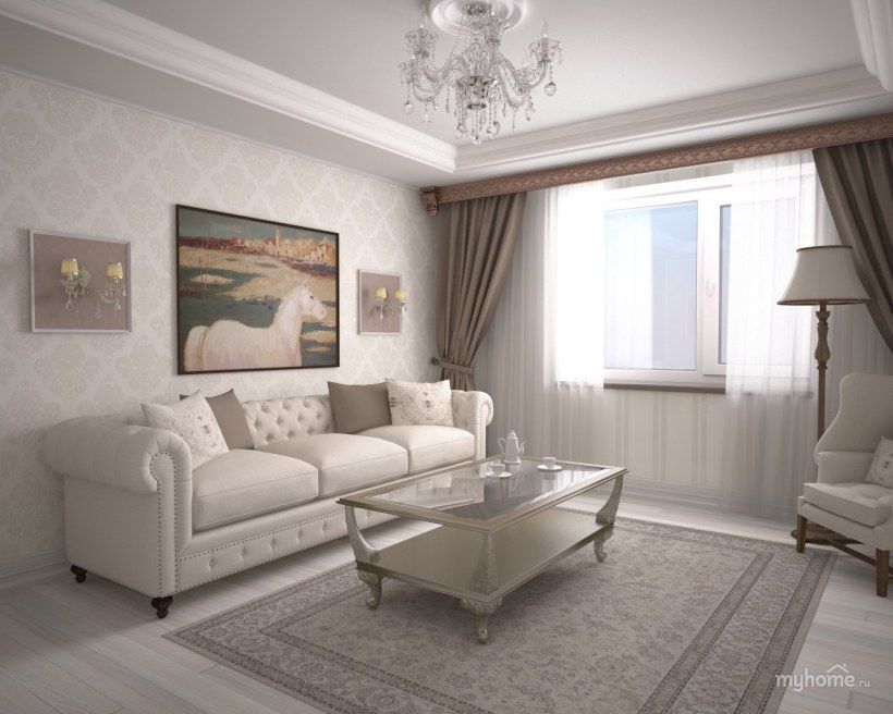 Гостиная американская Неоклассика