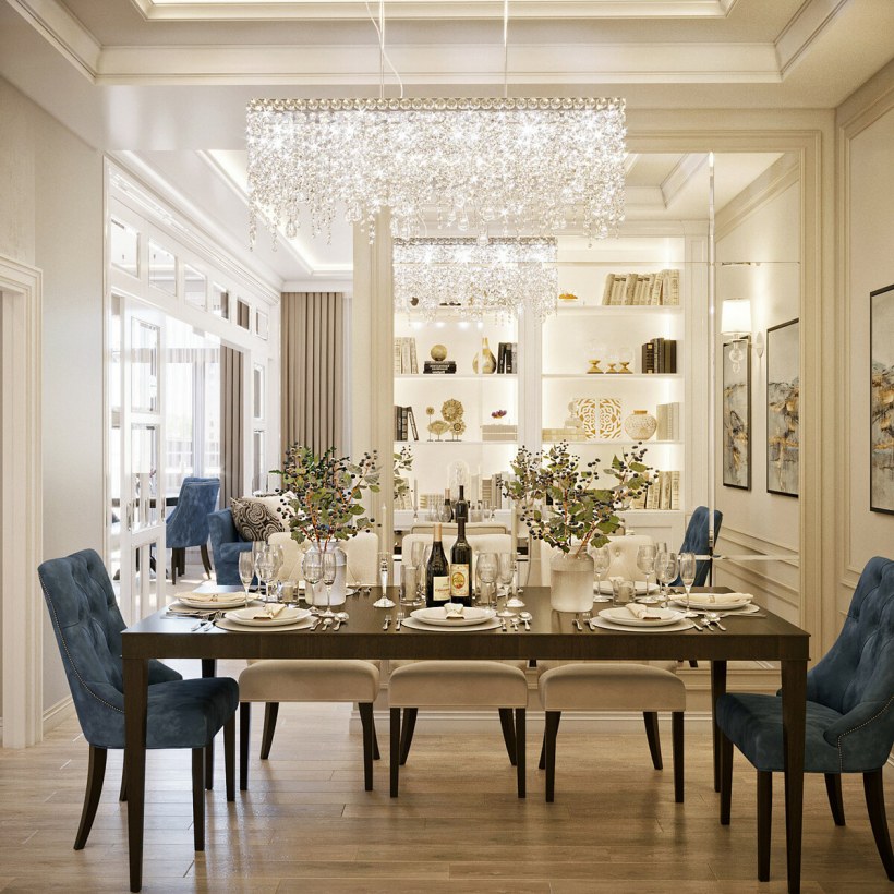 Современная классика интерьер обои гостиная