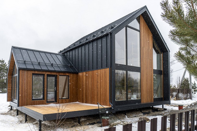 Дома в стиле барнхаус двухэтажные