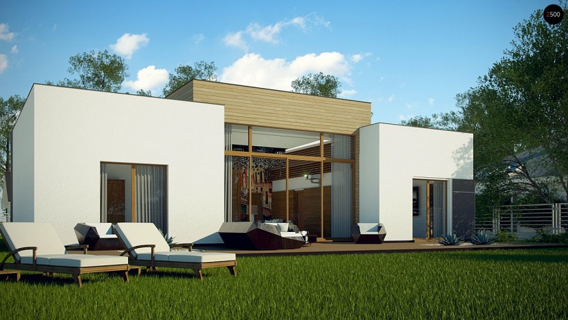 Одноэтажный дом с плоской крышей проекты флэт Хаус