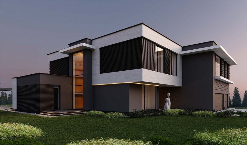 Дом в стиле хайтек 150 м