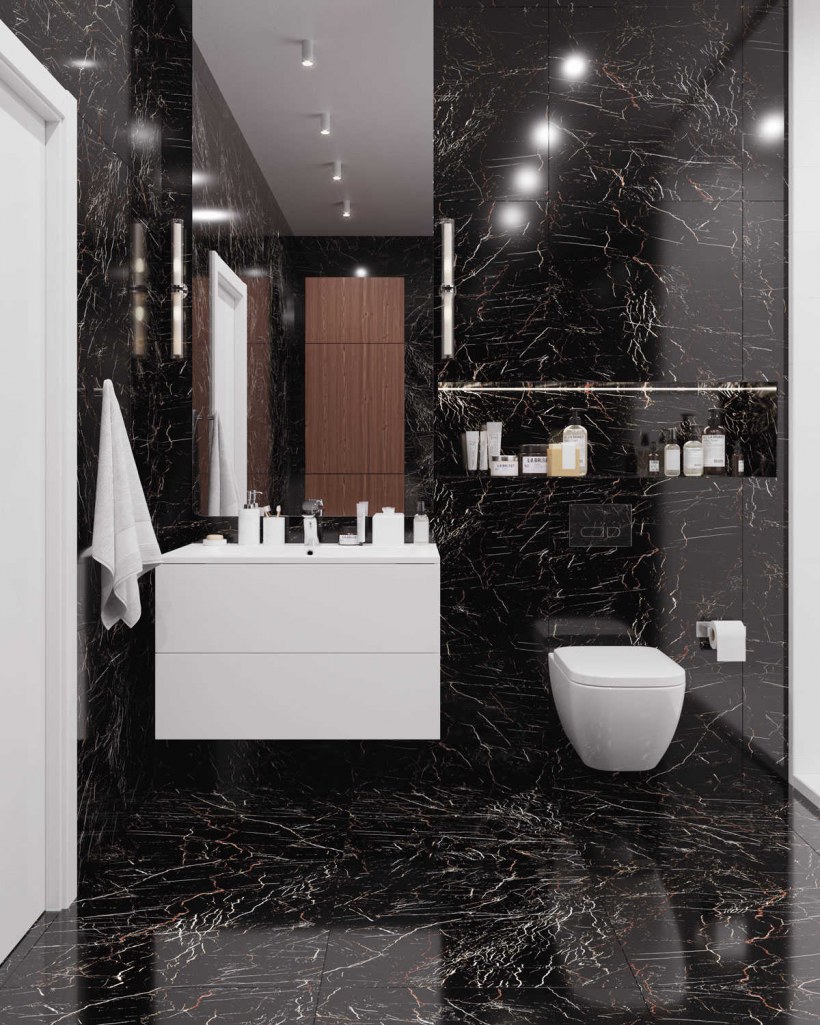 Керамогранит Staro Palacio molten Black Polished 60x120