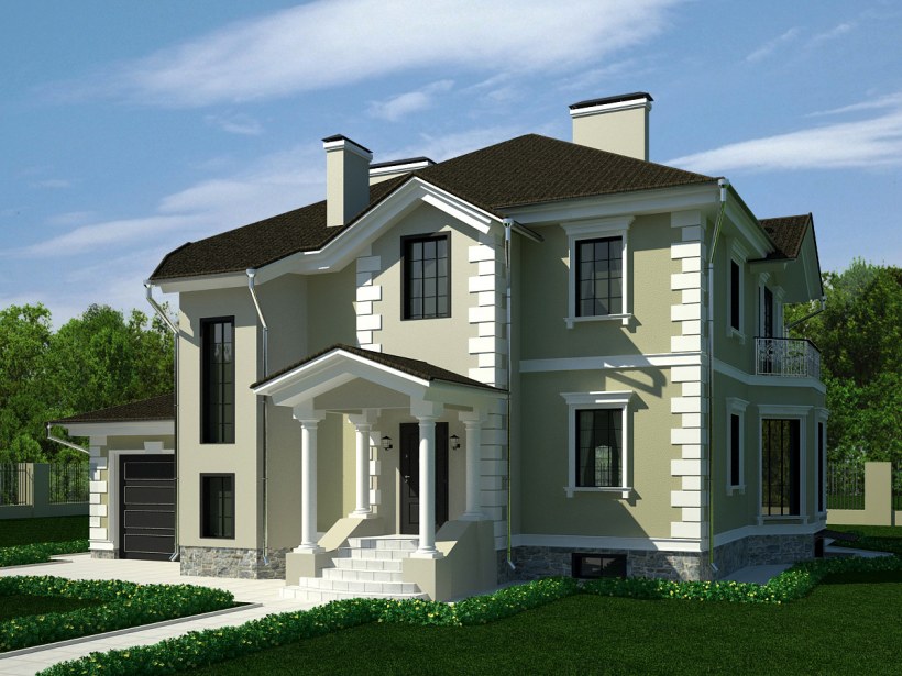 Проекты двухэтажных коттеджей