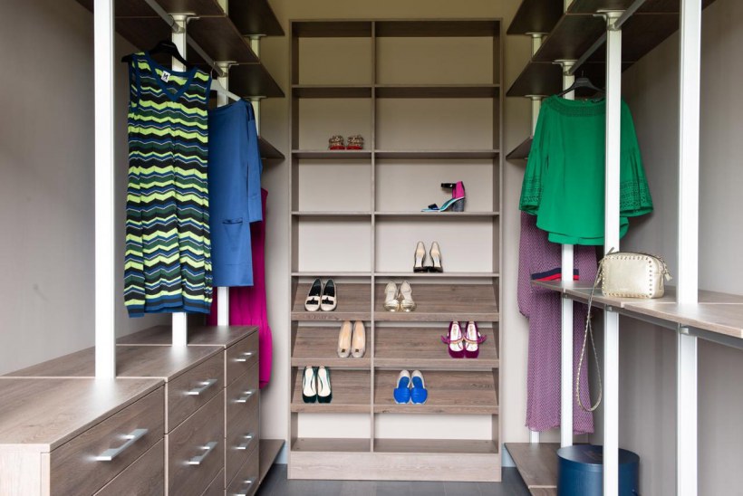 Планировка полок в гардеробной