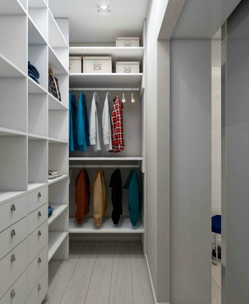 Планировка гардеробной 3м2