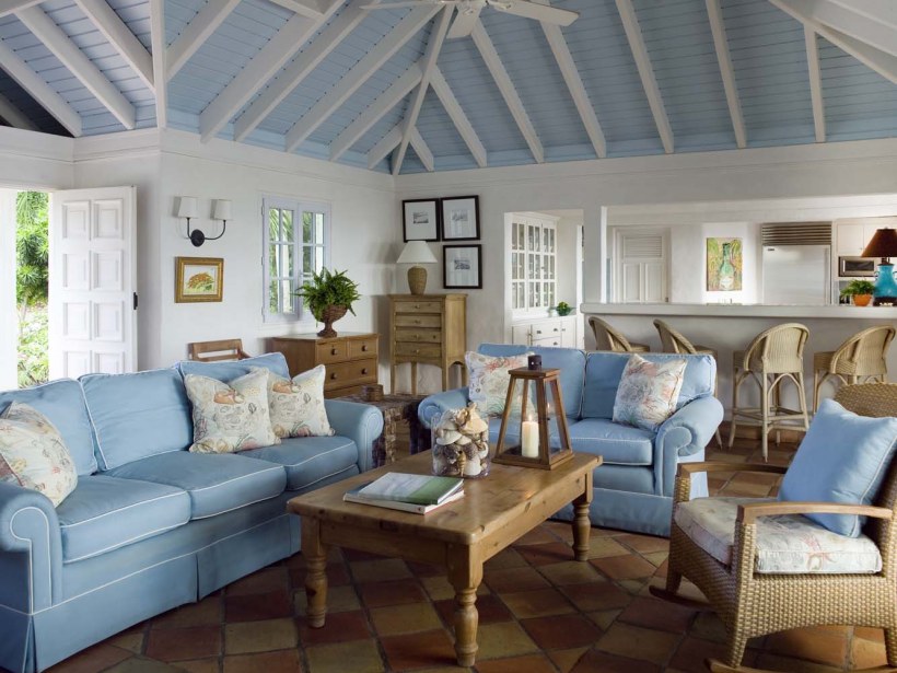 Гостиная в пляжном стиле