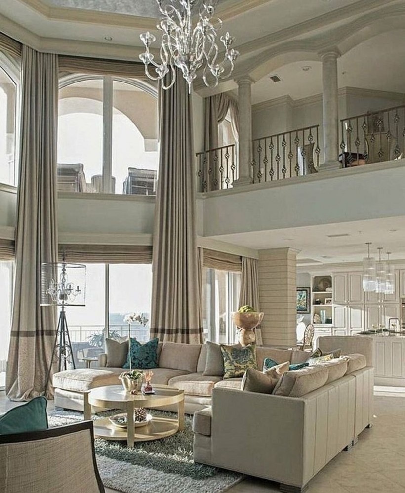 Занавески на высокие потолки