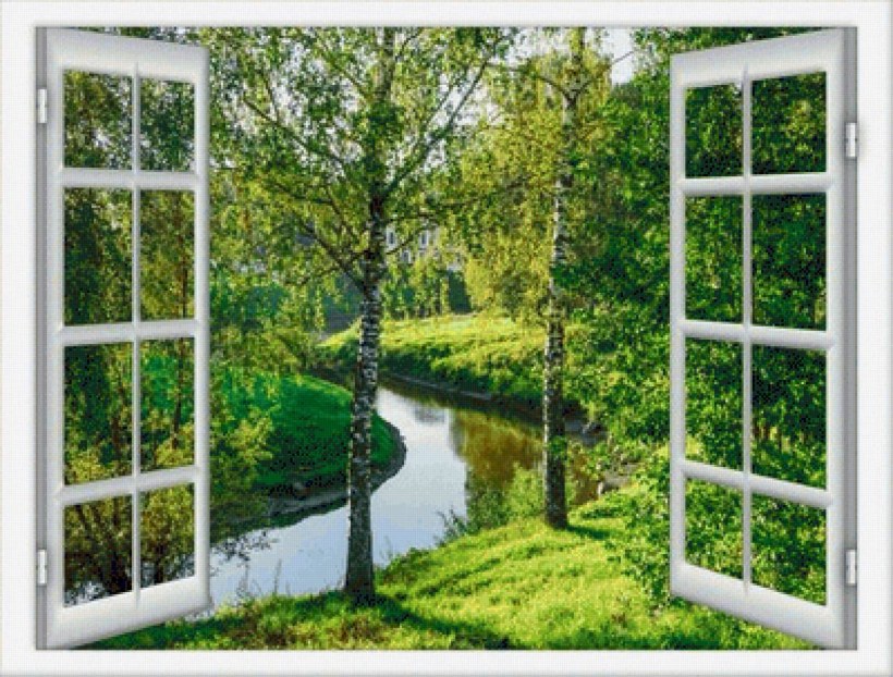 Окно в цветах