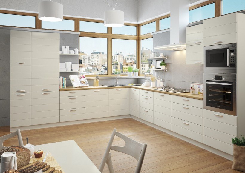 Кухня светлое дерево