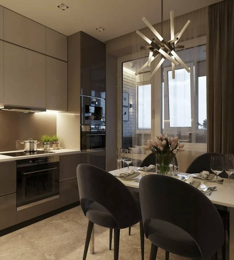 Интерьер кухни 11м2 квадратная