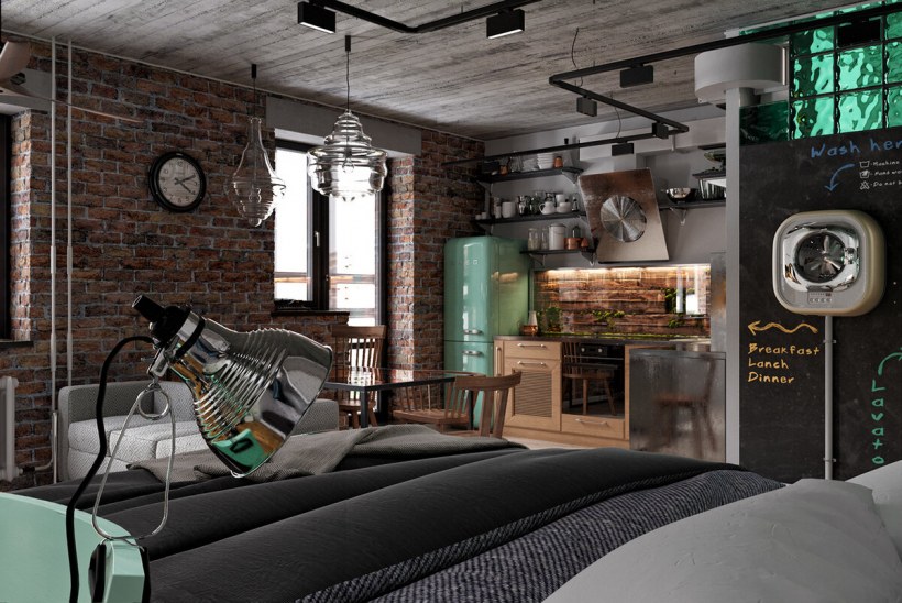 Интерьер лофт
