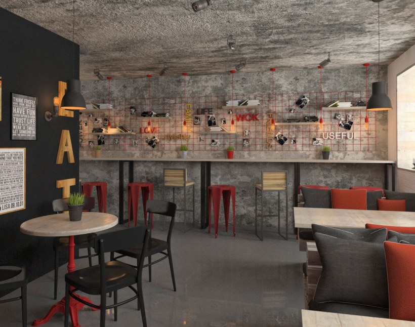 Кафе в стиле лофт