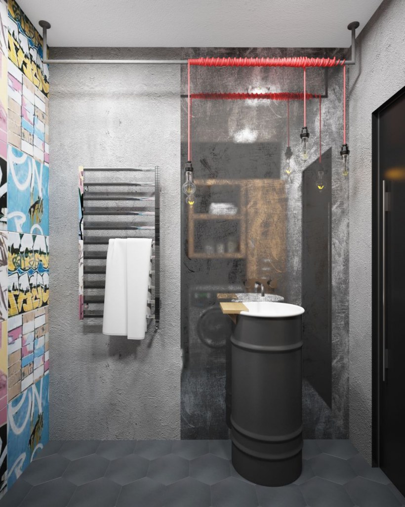 Комната в стиле андеграунд