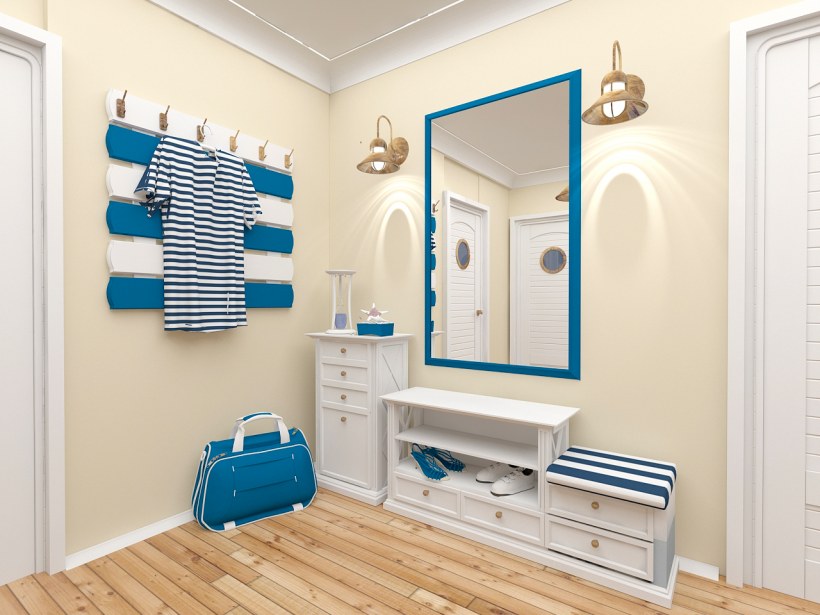 Прихожая в морском стиле