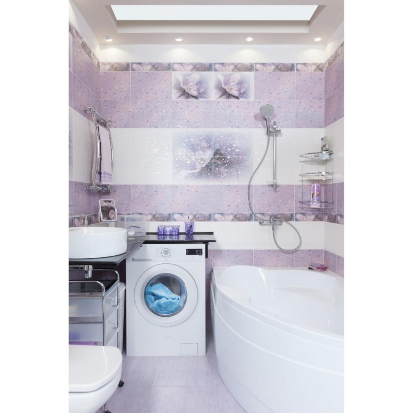 Плитка настенная «Лила» 36.4х24.9 см 1.36 м2 цвет лиловый