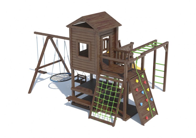 Игровой комплекс панорама с трубой и спуском