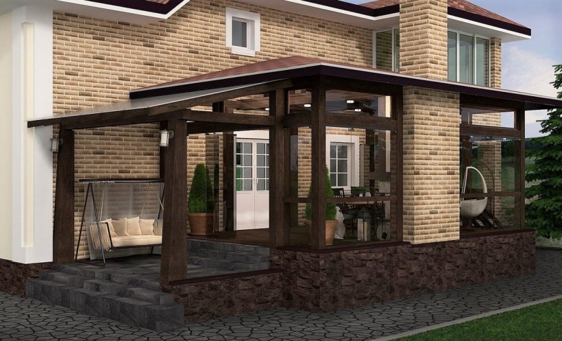 Беседки пристроенные к дому