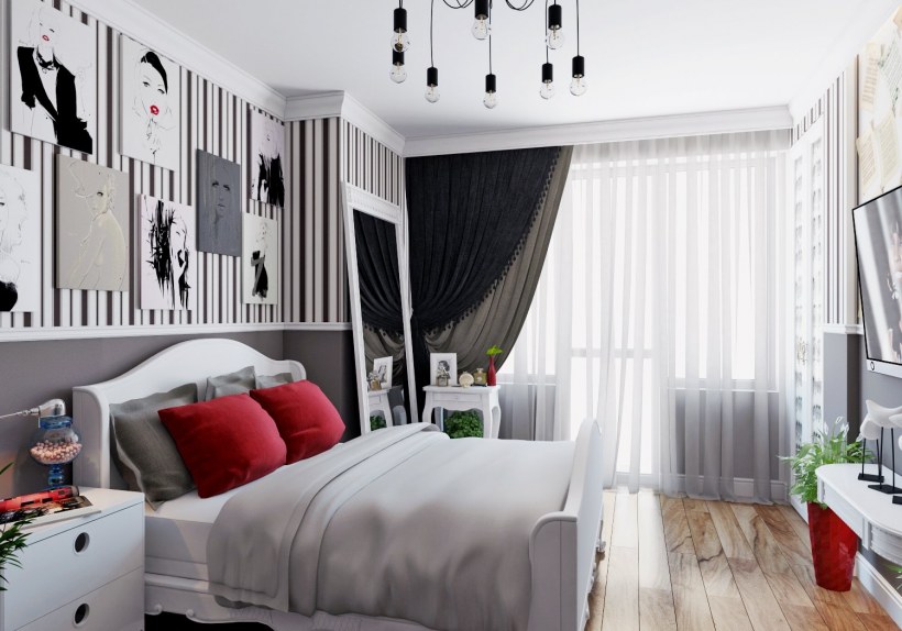 Интерьер спальни для девушки