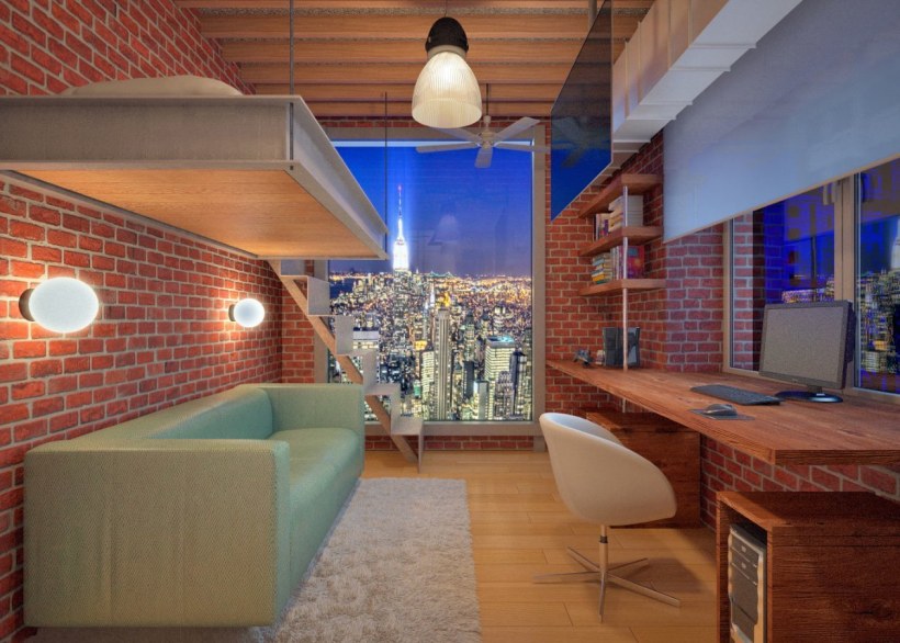 Комната для девочки в стиле лофт