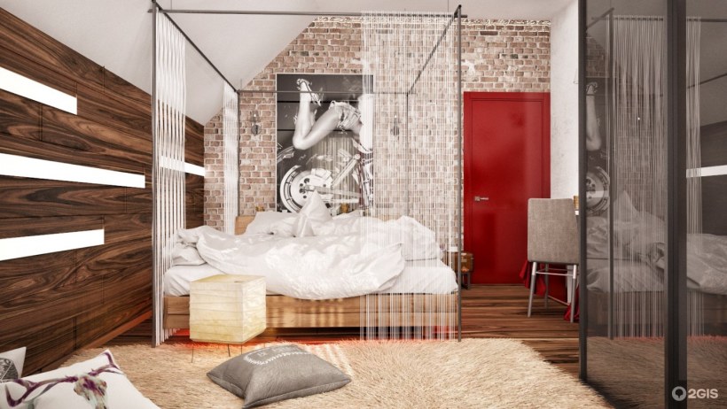 Подростковая комната в стиле лофт для мальчика