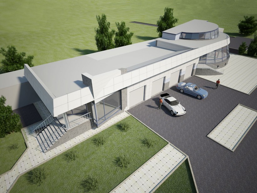 Проект двухэтажный автосервис и автомойка в Узбекистане