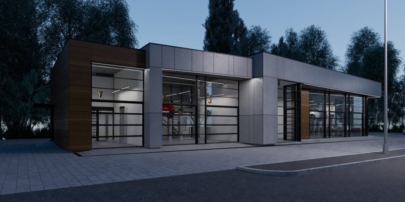 Проект двухэтажного автосервиса