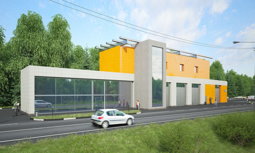 Фасады автомоек