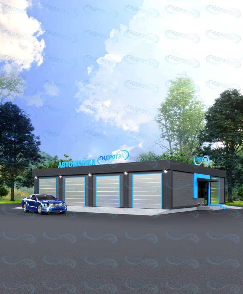 Каркас мойки из сэндвич панелей