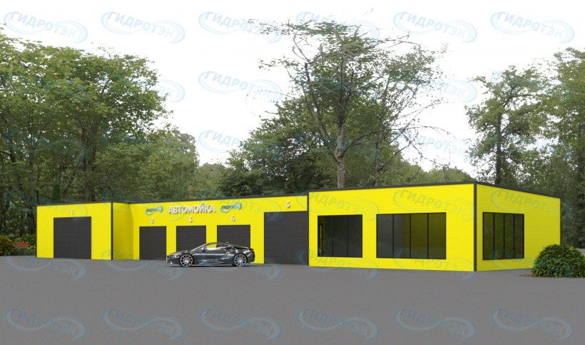 Автомойка на 5 постов проект