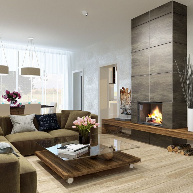 Камин в деревянном доме