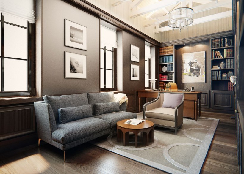 Кабинет в американском стиле