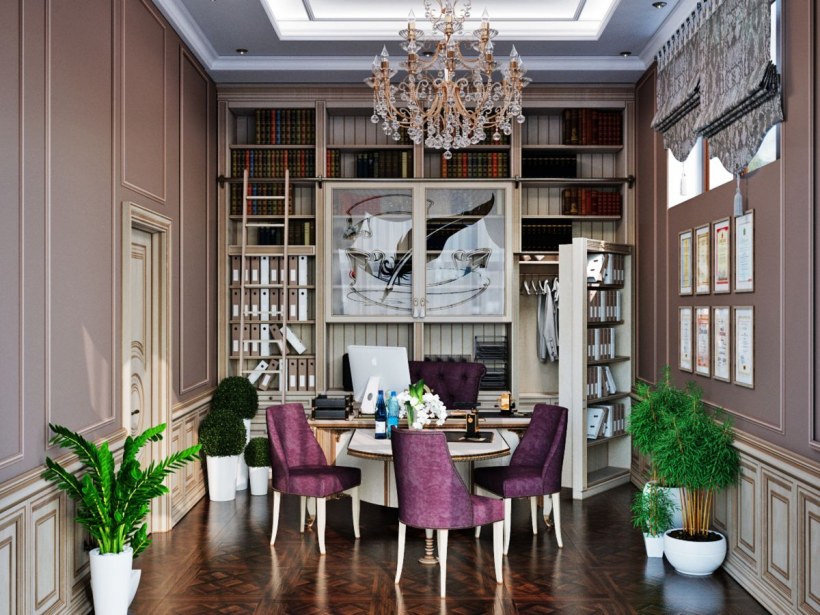 Интерьер кабинета в стиле Неоклассика