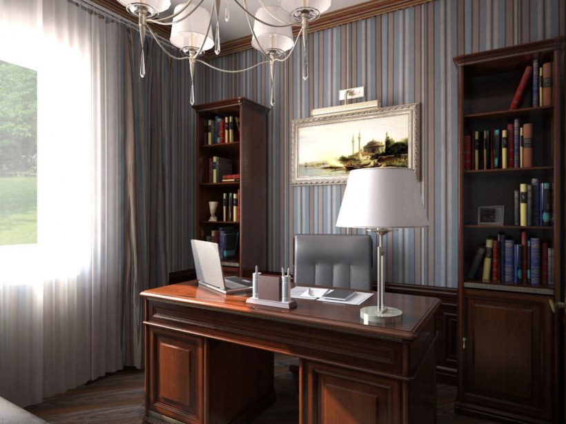 Маленький кабинет в классическом стиле