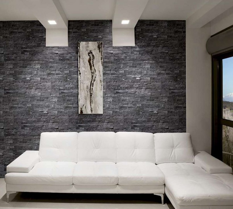 Сланец декоративный камень в интерьере