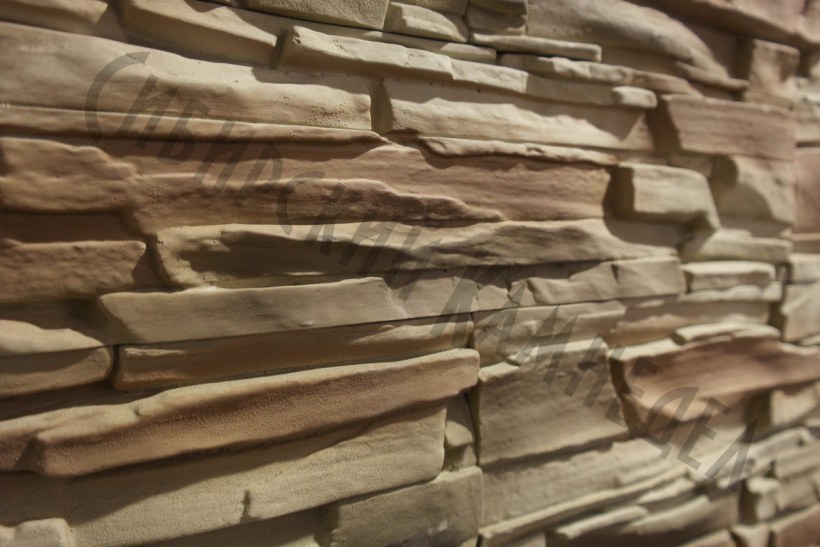 Гипсовый камень «сланец мелкорельефный».