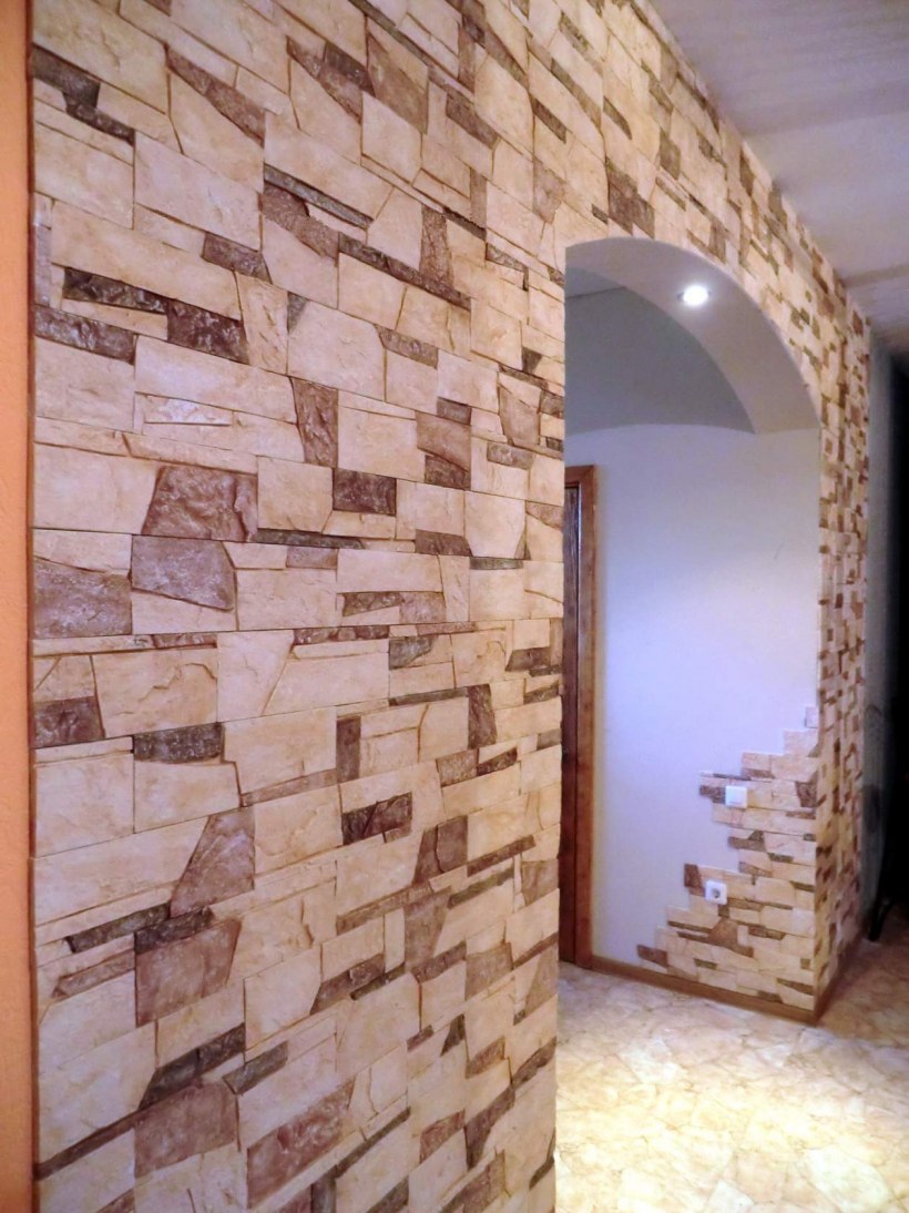 Декоративный камень Bergstone "каменный утёс" 160234 - Карамельный