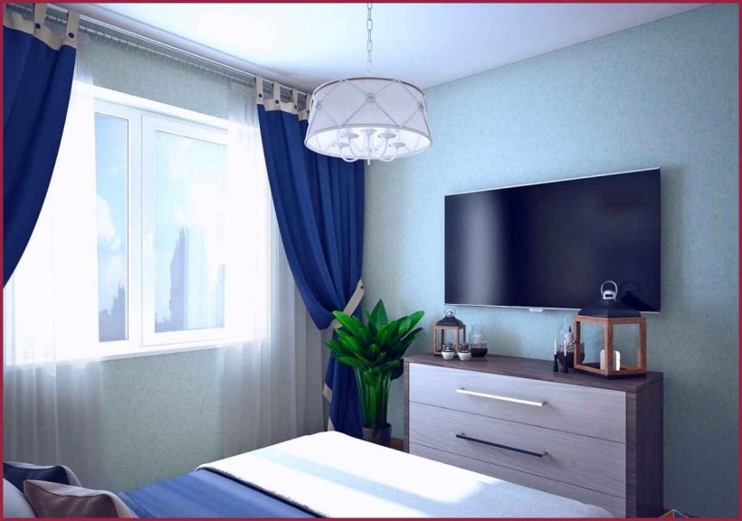 Бирюзовые шторы в хрущевке