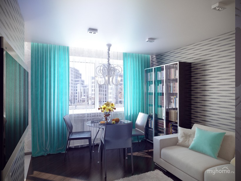 Интерьер гостиной в серых тонах