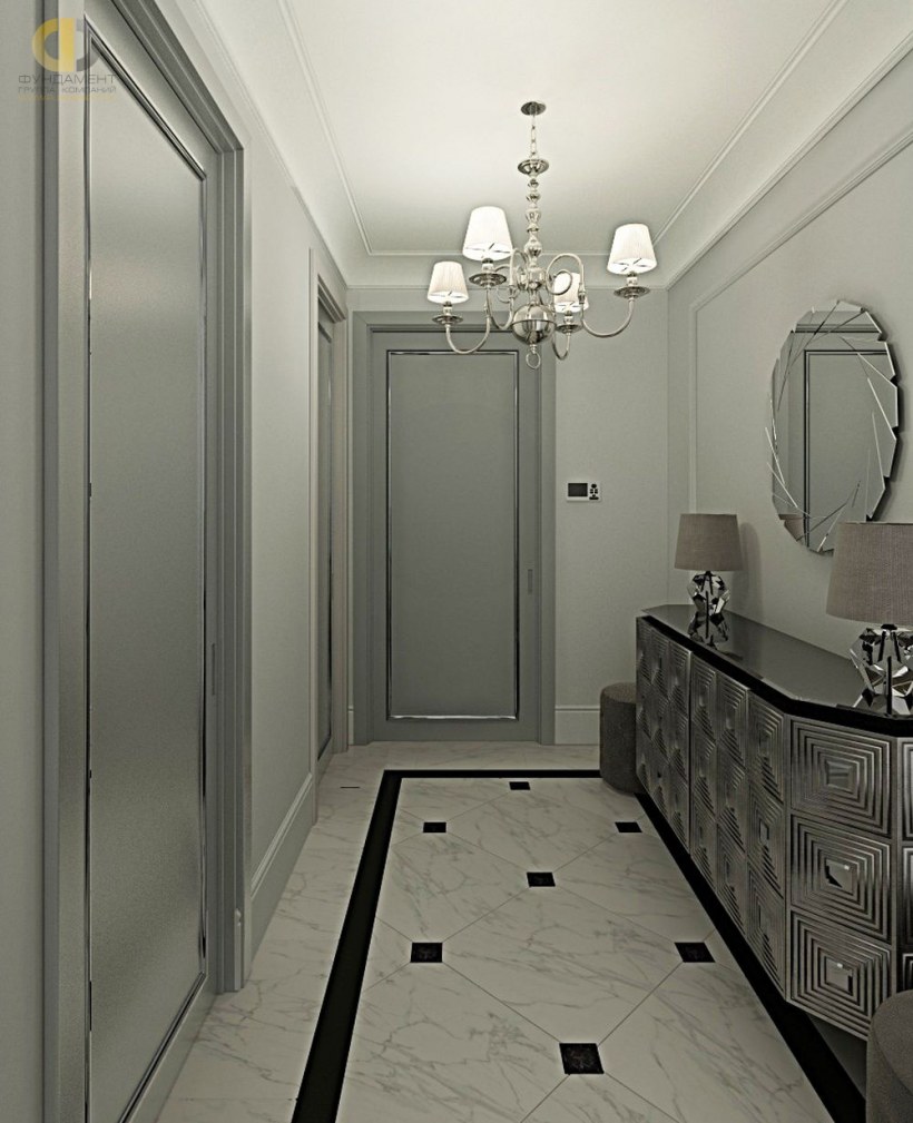 Серо бежевый коридор