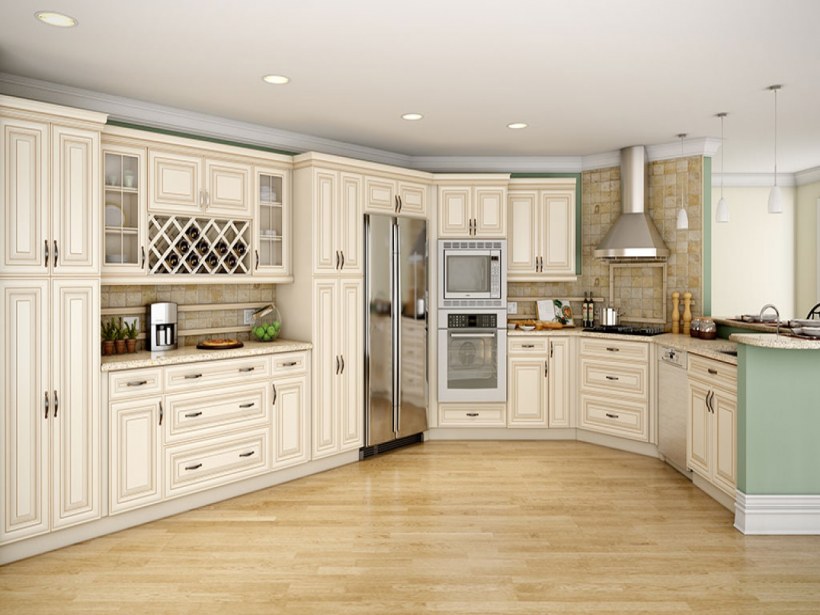 Кухня классика цвета крем