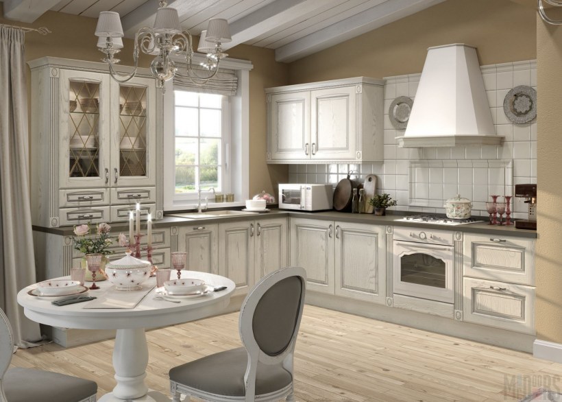 Кухня 2.0 Прованс(белый,массив Бианко премиум) Версаль