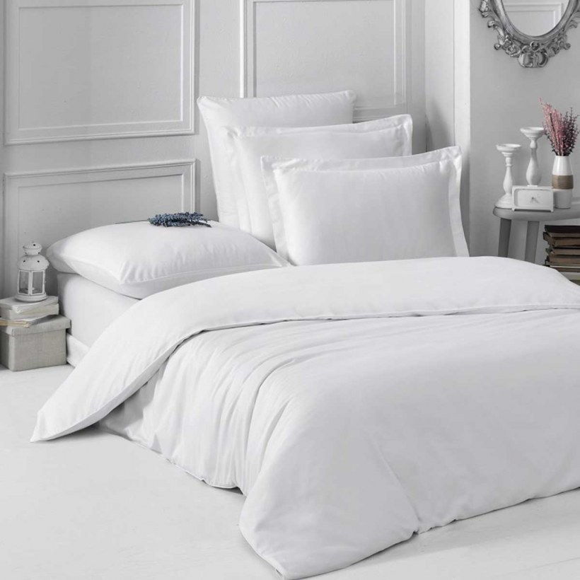 Постельное белье "Karna" cатин однотонный "Loft" 1.5 СП